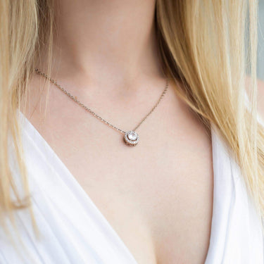 Silver Circle Necklace - Silver Necklace Women - Womens Necklace Necklace Brother & Sisters